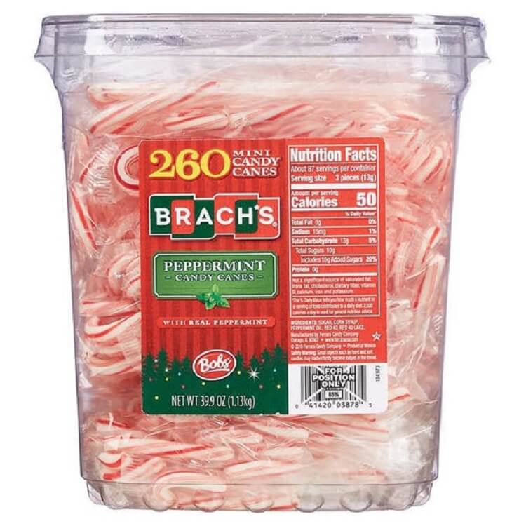 Brach's Mini Candy Canes - 260 Count | Christmas Candy | Sweetservices.com